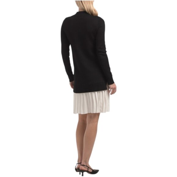 TAYLOR Pleated Skirt Mini Sweater Dress - Picture 2 of 2